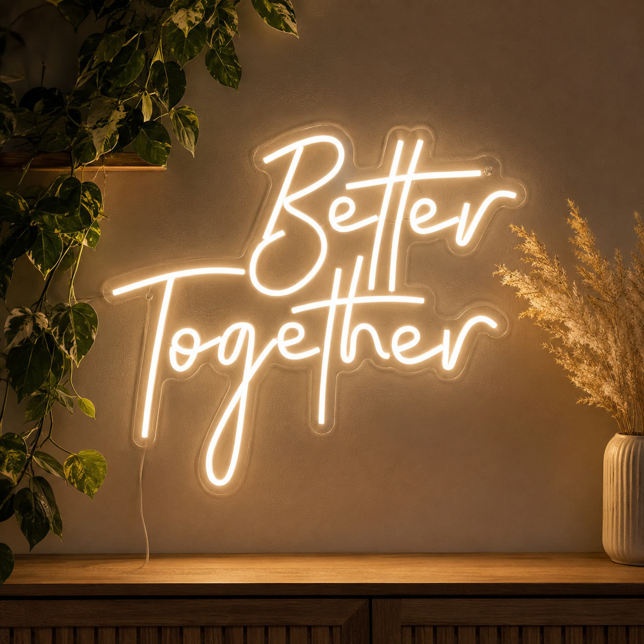 Better Together Home Wall Decor LED Neon Sign - 02 High-Converting Product Image