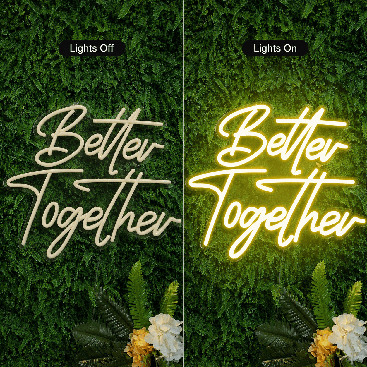 Better Together LED Neon Sign Bedroom Decor Wall Neon Sign - Shineneon