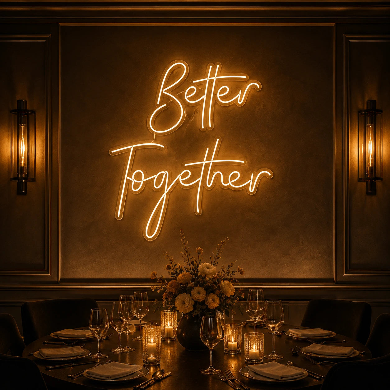 Better Together LED Neon Sign Home Decor Wall Decor - 03 Real Lifestyle Scene