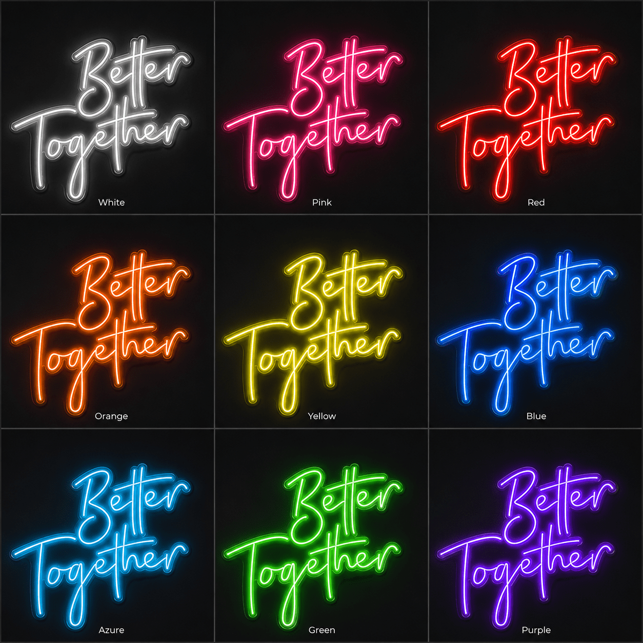Better Together LED Neon Sign Wall Art - Shineneon