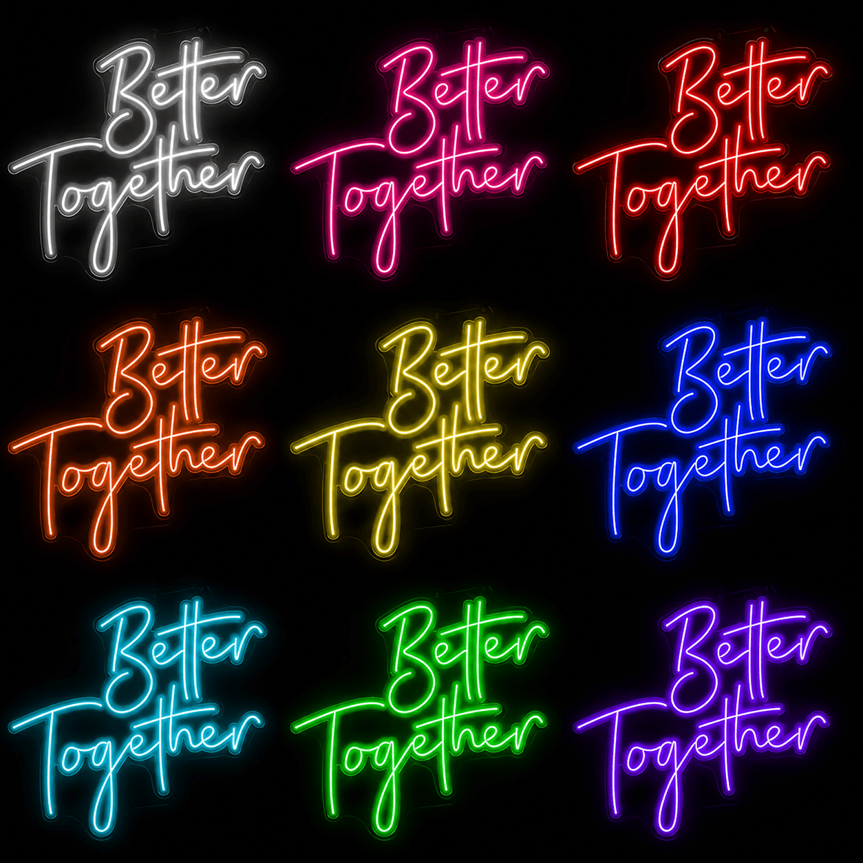 Better Together LED Neon Sign Wall Art Wall Neon Sign - Shineneon