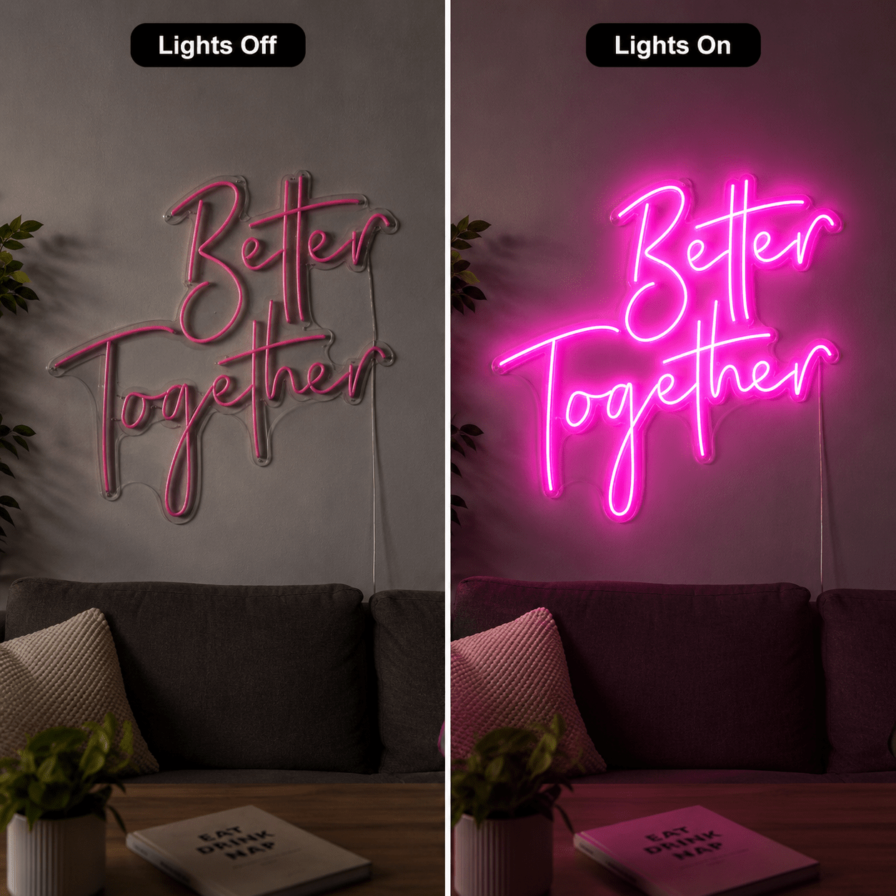 Better Together LED Neon Sign Wall Art Wall Neon Sign - Shineneon