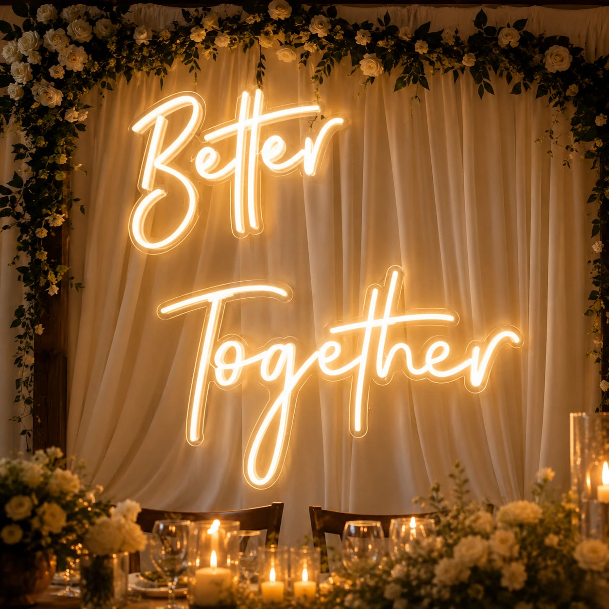 Better Together LED Neon Sign Wall Decor - 03 Real Lifestyle Scene