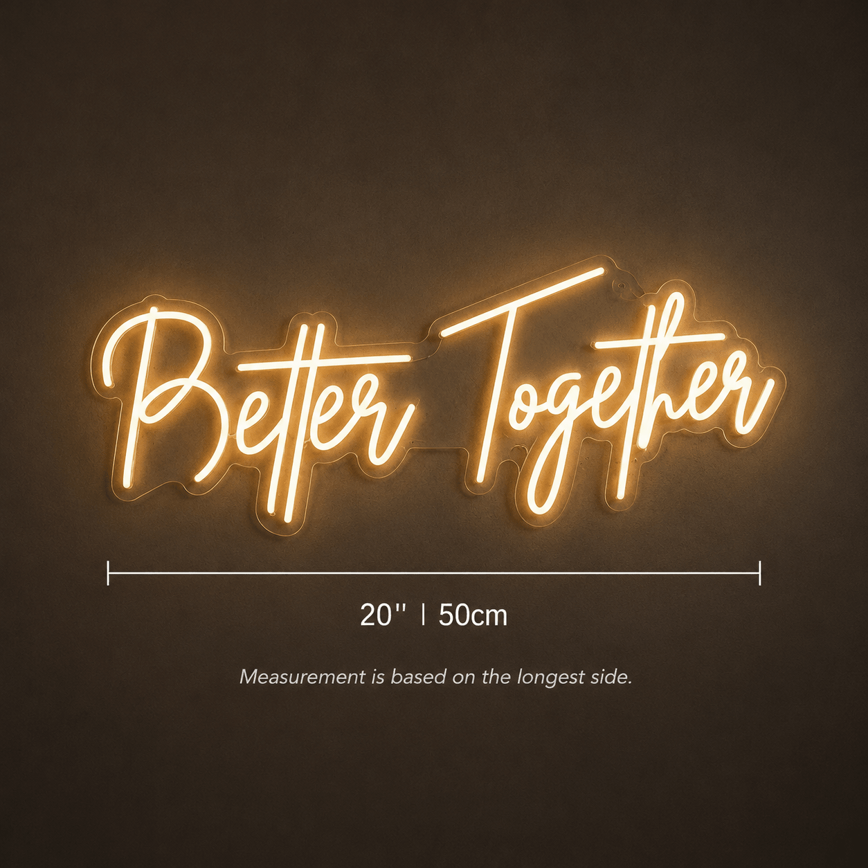 Better Together Lettering Home Decor LED Neon Sign - Shineneon