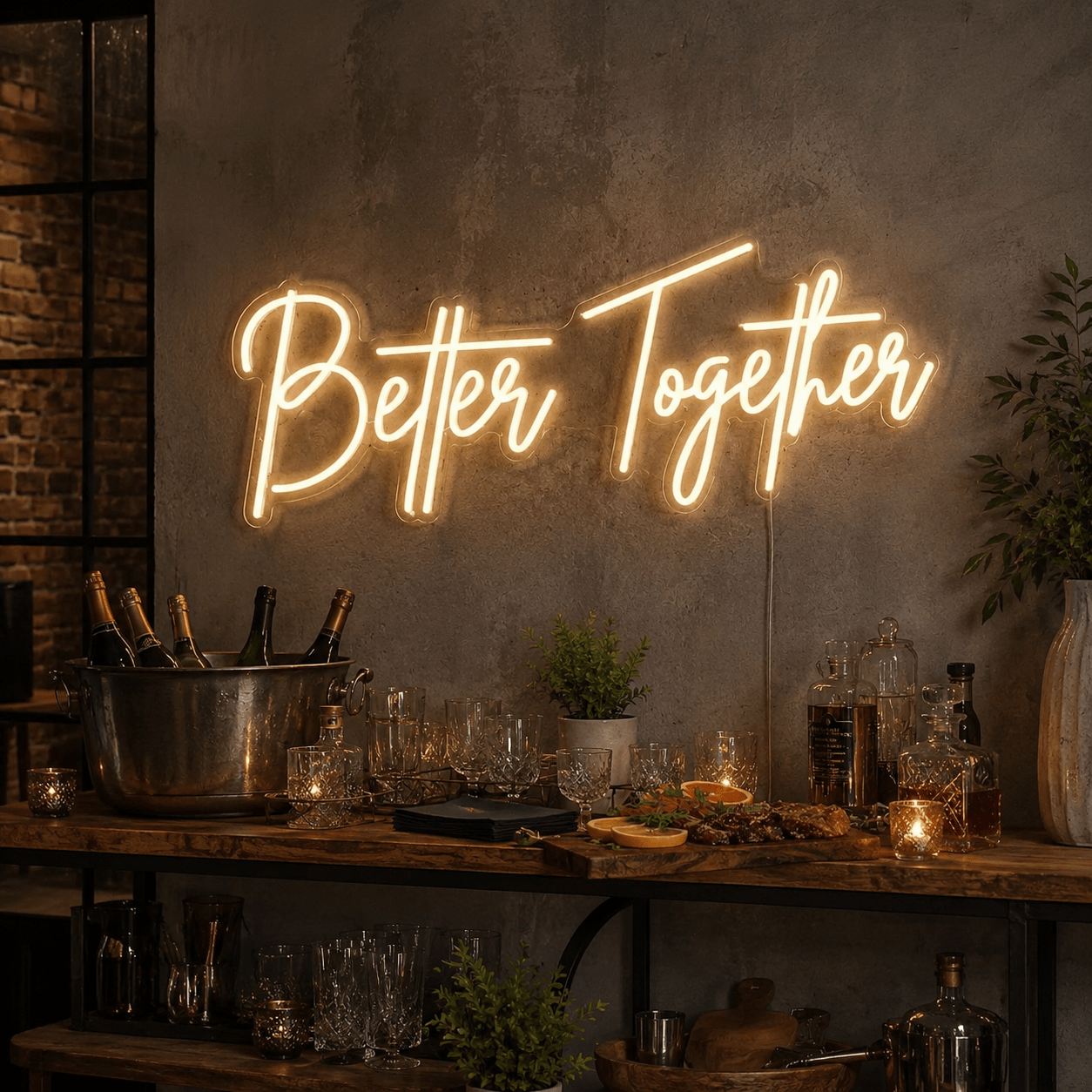 Better Together Lettering Home Decor LED Neon Sign Wall Neon Sign - Shineneon