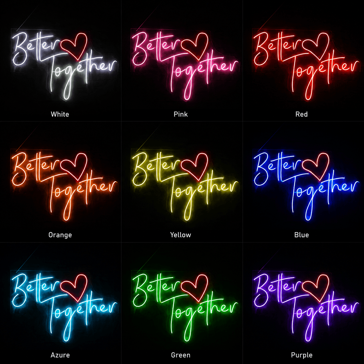 Better Together Living Room Wall Light LED Neon Sign Wall Neon Sign - Shineneon
