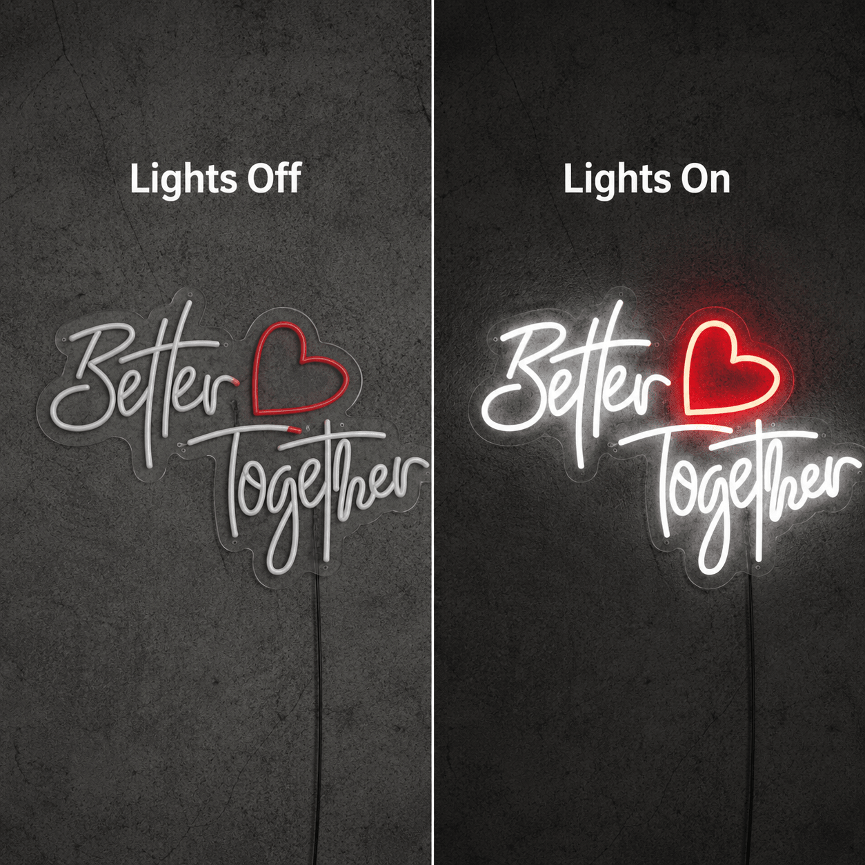 Better Together Minimal Wall Decor LED Neon Sign - Shineneon