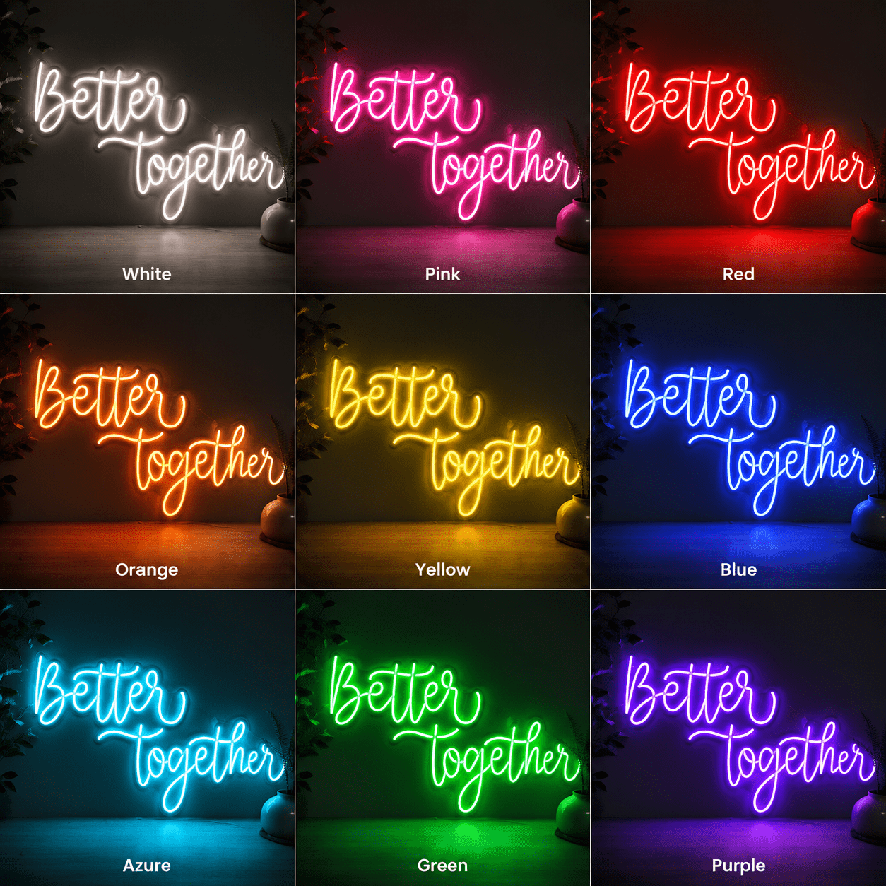 Better Together Modern Wall Light LED Neon Sign Wall Neon Sign - Shineneon