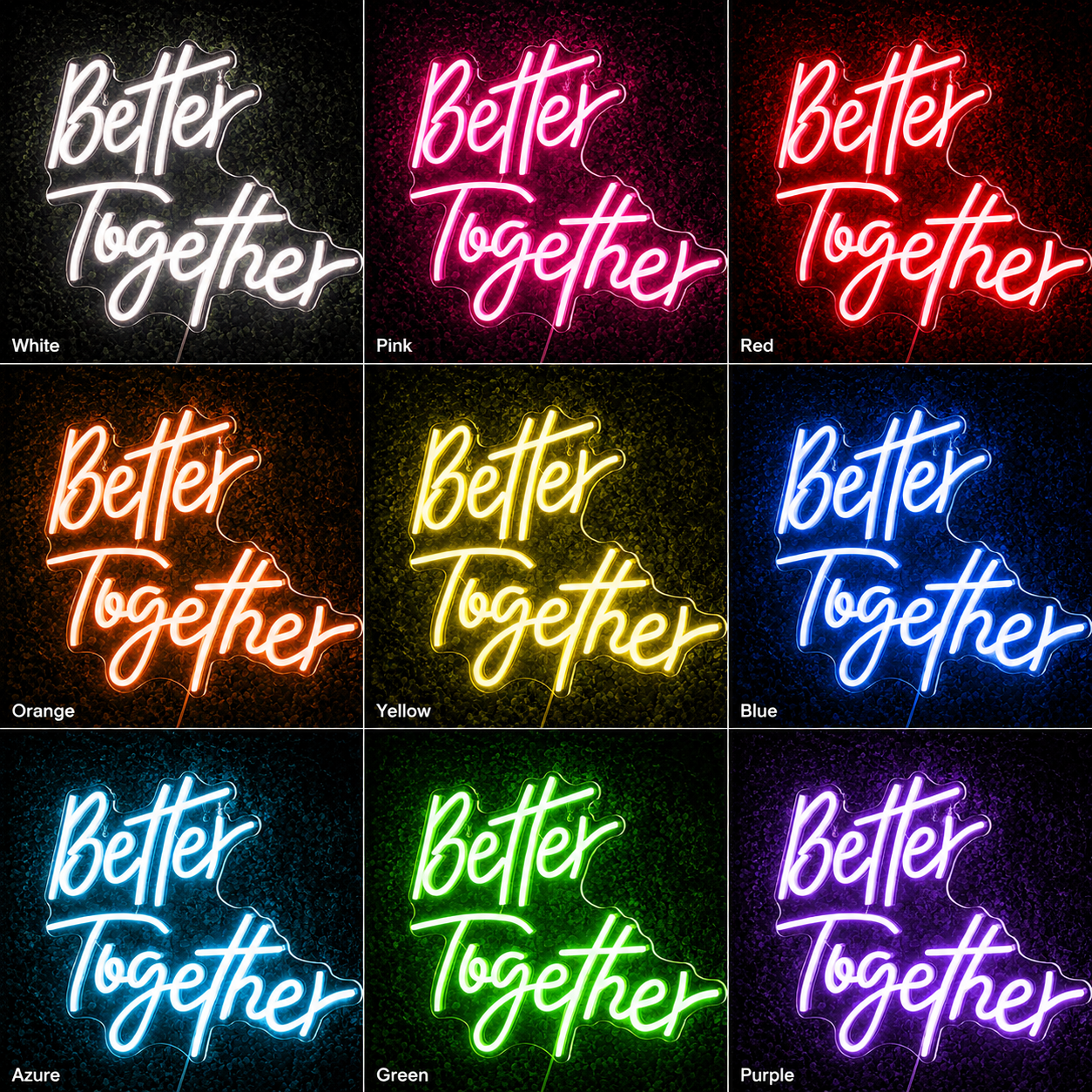Better Together Mounted LED Neon Sign - Shineneon