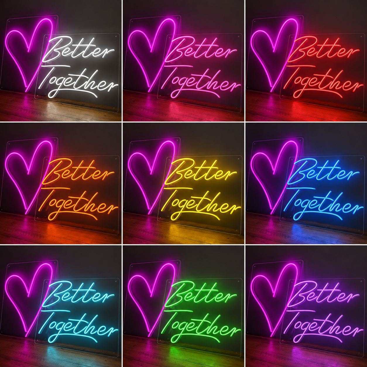 Better Together Mounted Wall Decor LED Neon Sign Wall Neon Sign - Shineneon
