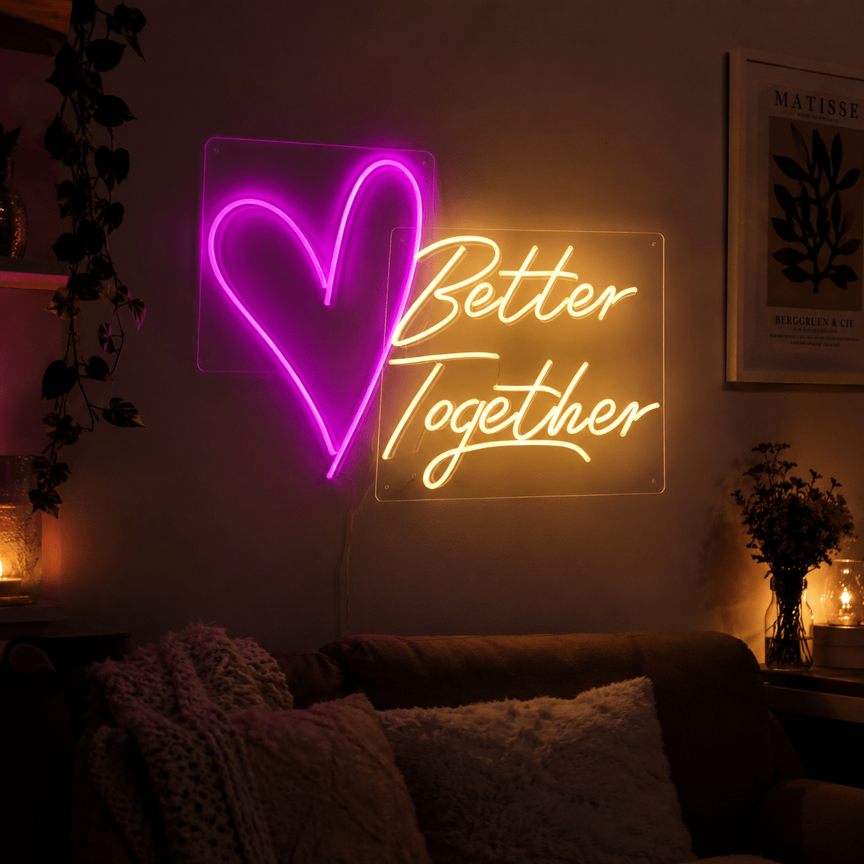 Better Together Mounted Wall Decor LED Neon Sign Wall Neon Sign - Shineneon
