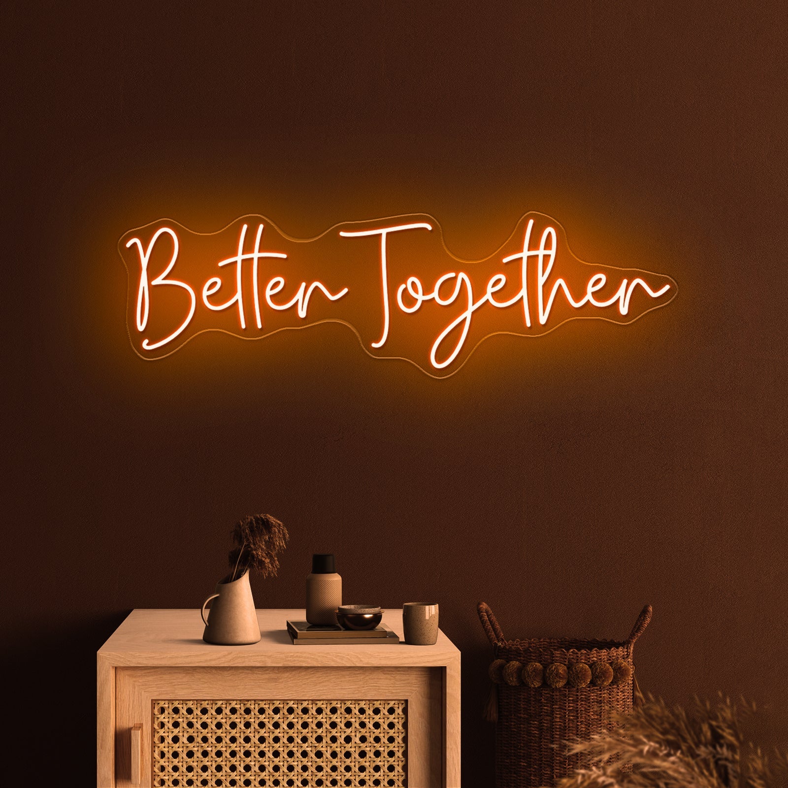 Better Together Neon Sign Bedroom Decor Neon Letter Lights - Shineneon