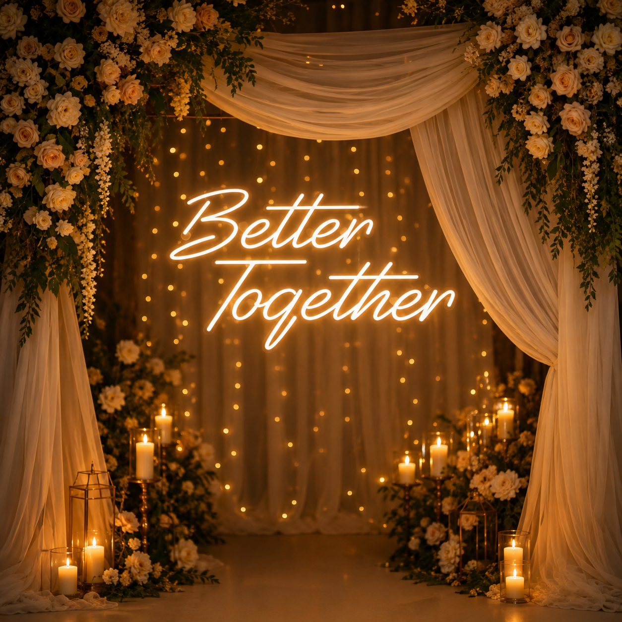 Better Together Phrase Wall Decor LED Neon Sign - 01 Original Product Image