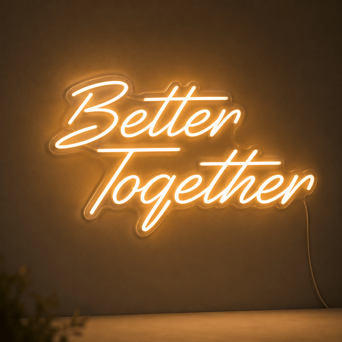 Better Together Phrase Wall Decor LED Neon Sign - Shineneon