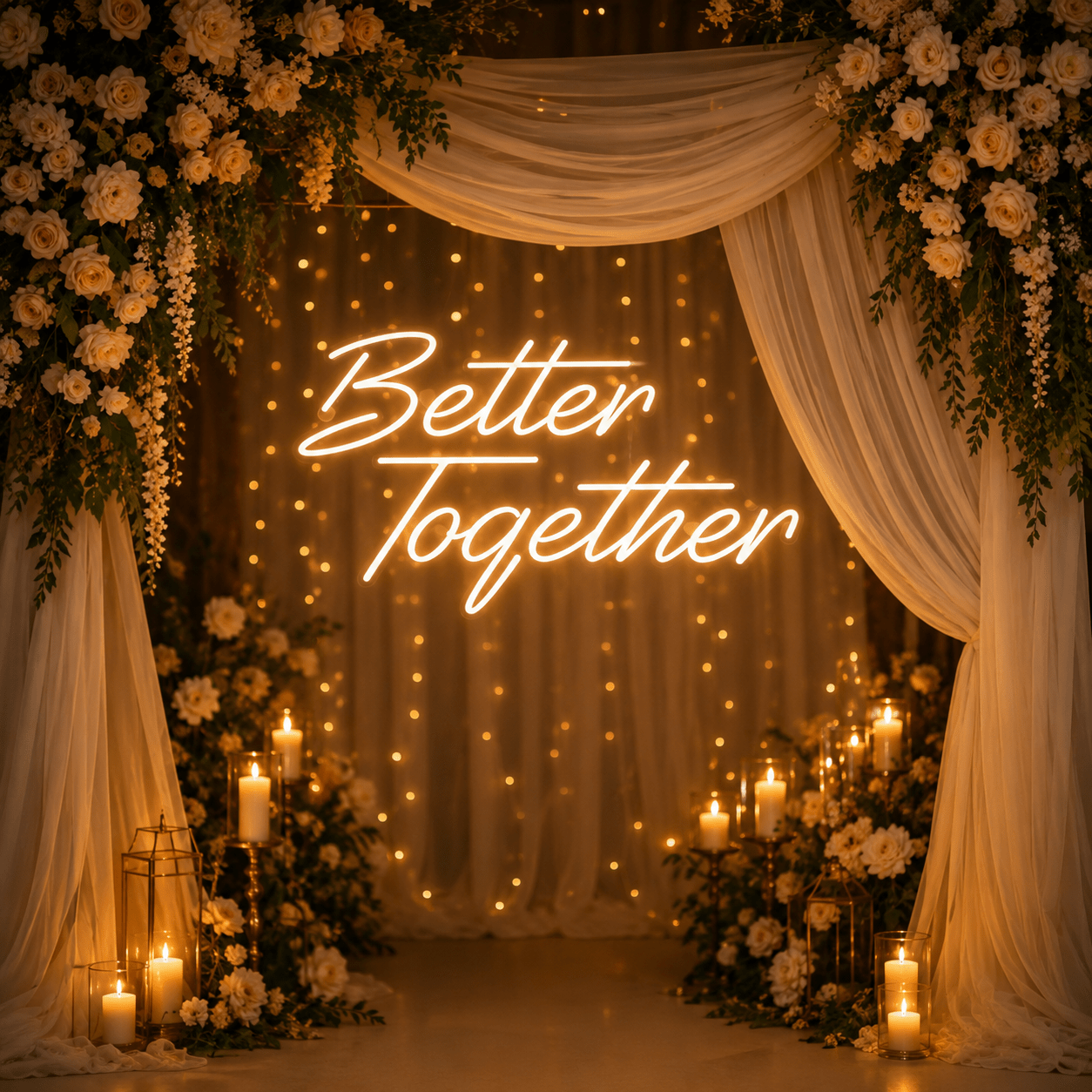 Better Together Phrase Wall Decor LED Neon Sign - Shineneon