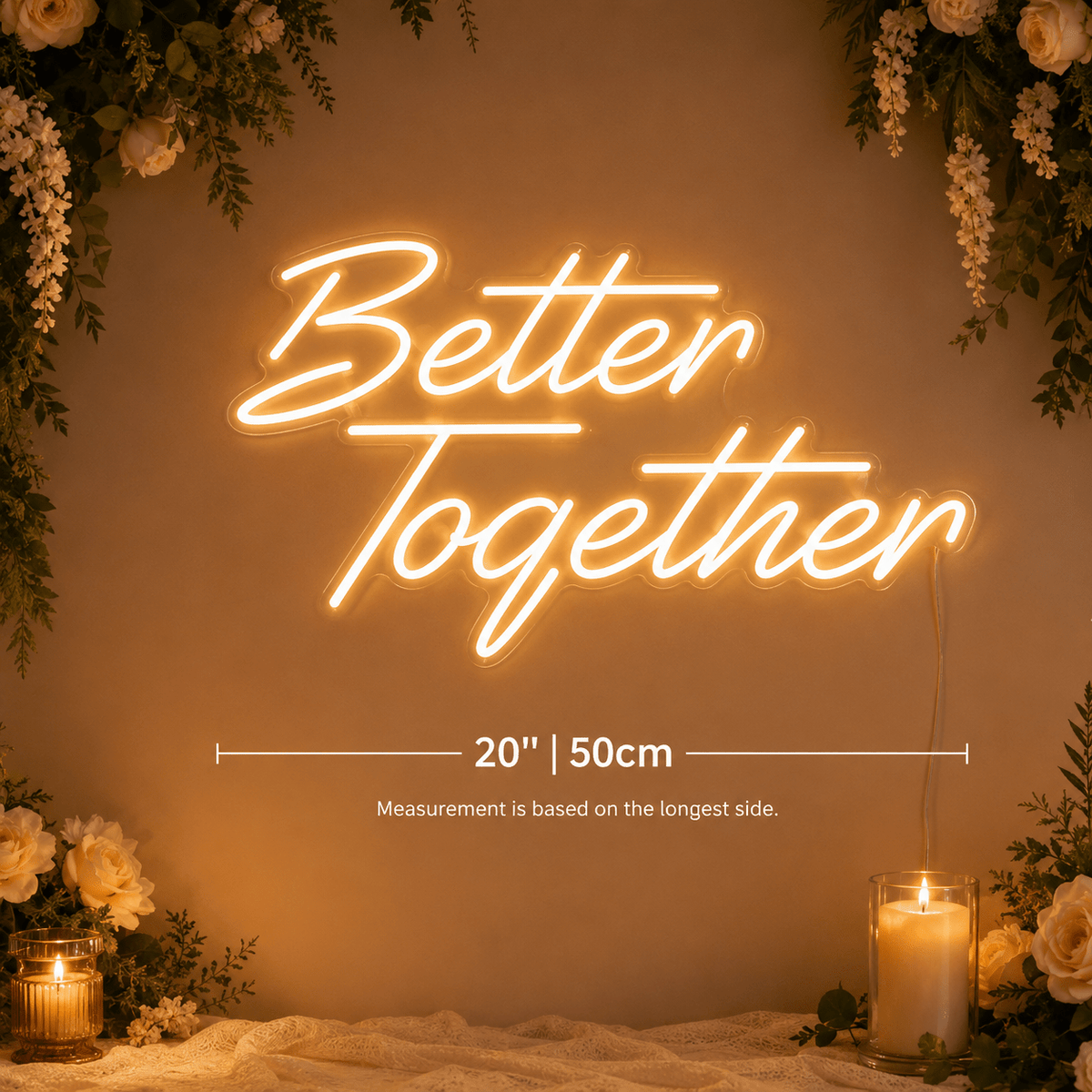Better Together Phrase Wall Decor LED Neon Sign Wall Neon Sign - Shineneon