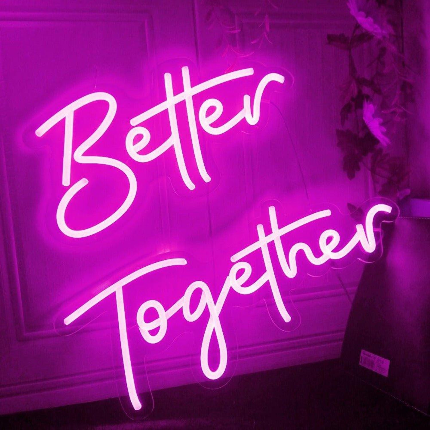 Better Together Pink-Purple Led Neon Sign For Wedding And Home Decor | Shineneon