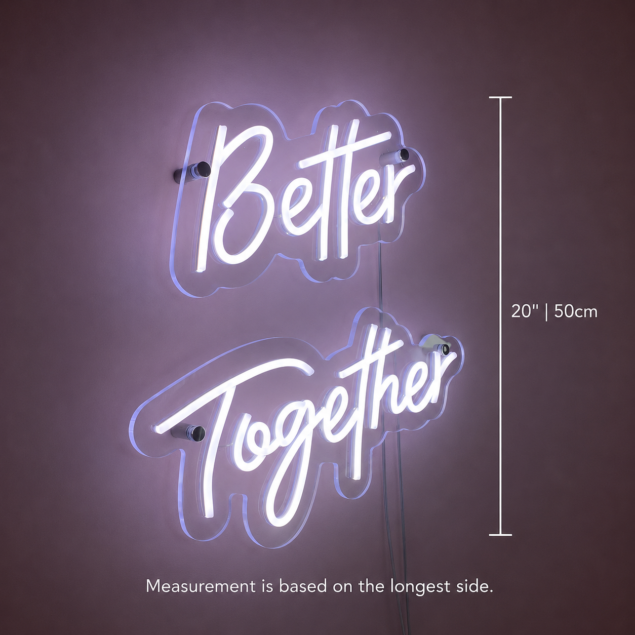 Better Together Room Wall Light LED Neon Sign - 04 Size Image
