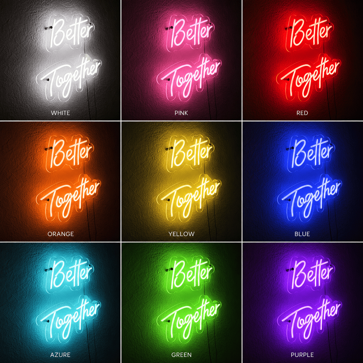 Better Together Room Wall Light LED Neon Sign Wall Neon Sign - Shineneon