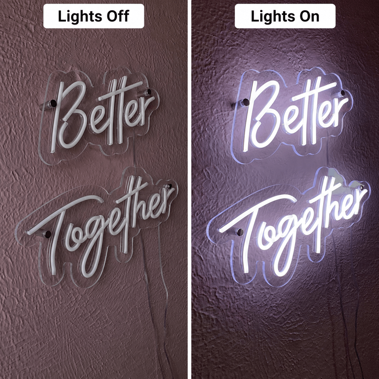 Better Together Room Wall Light LED Neon Sign Wall Neon Sign - Shineneon