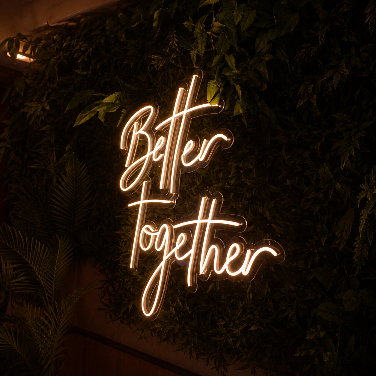 Better Together Script Wall Decor LED Neon Sign - 03 Real Lifestyle Scene