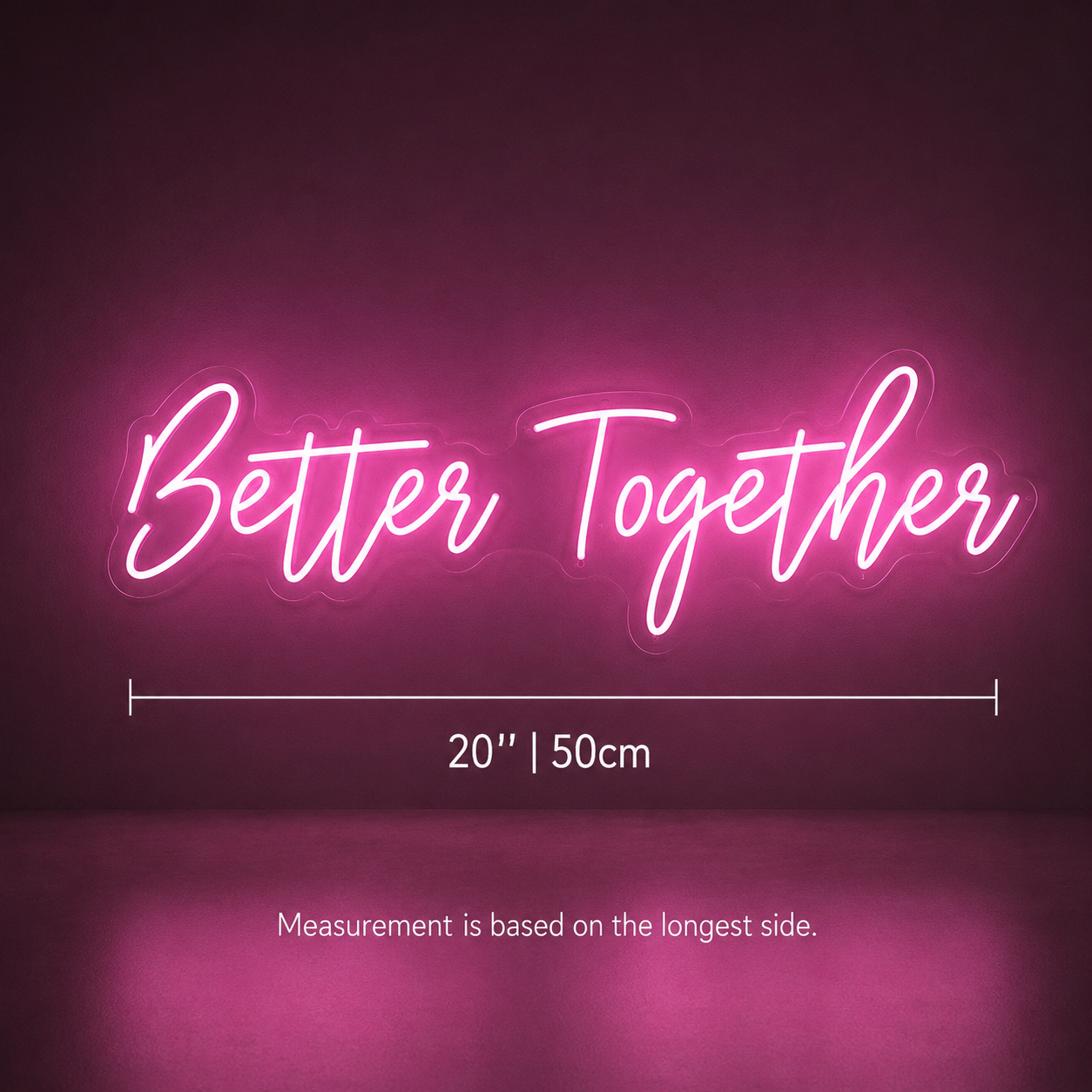 Better Together Sign Wall Decor LED Neon Sign - 04 Size Image