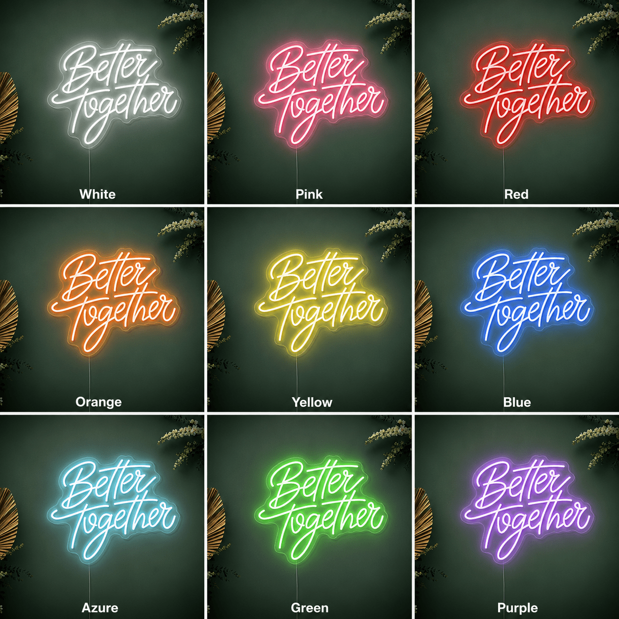 Better Together Wall Art LED Neon Sign Wall Neon Sign - Shineneon
