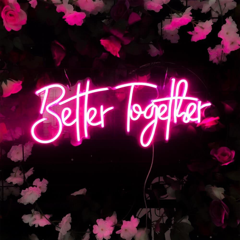 Better Together Warm Yellow Led Neon Sign For Wedding Decor | Shineneon