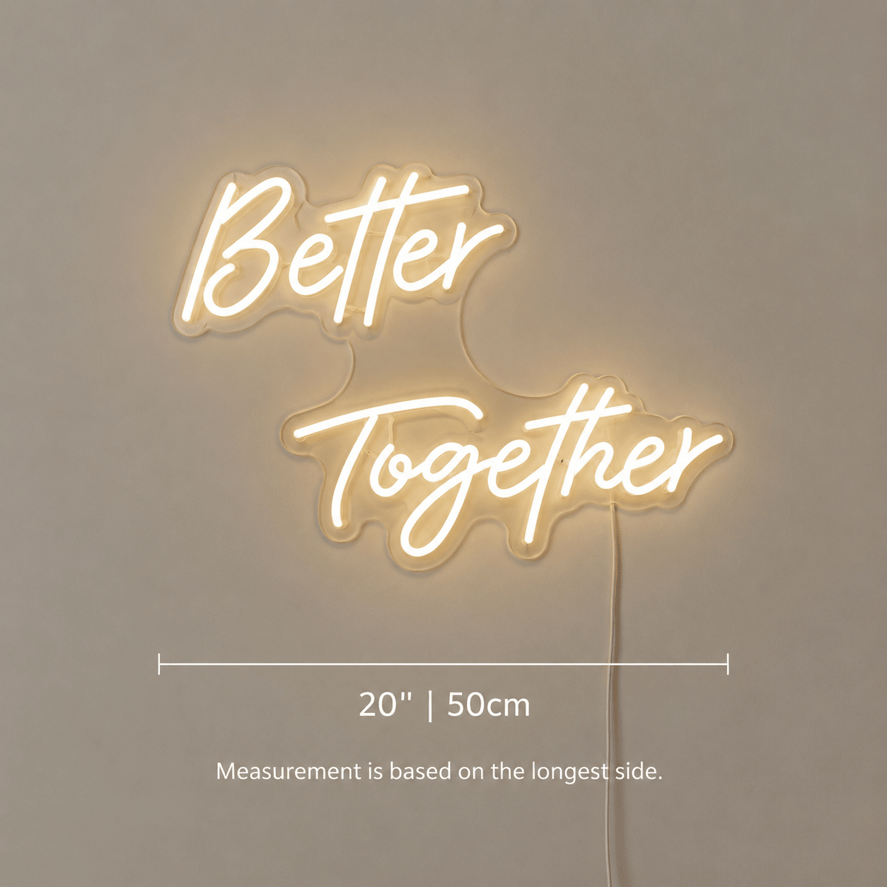 Better Together Word Wall Decor LED Neon Sign - Shineneon