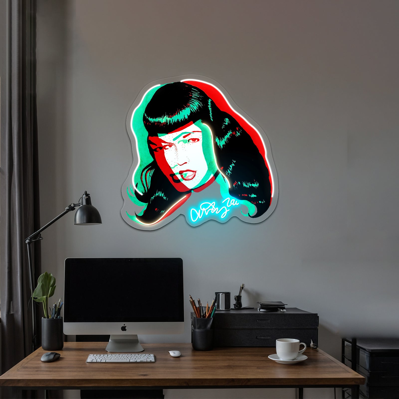 Bettie Page Pop Artwork Led Neon Sign | Shineneon