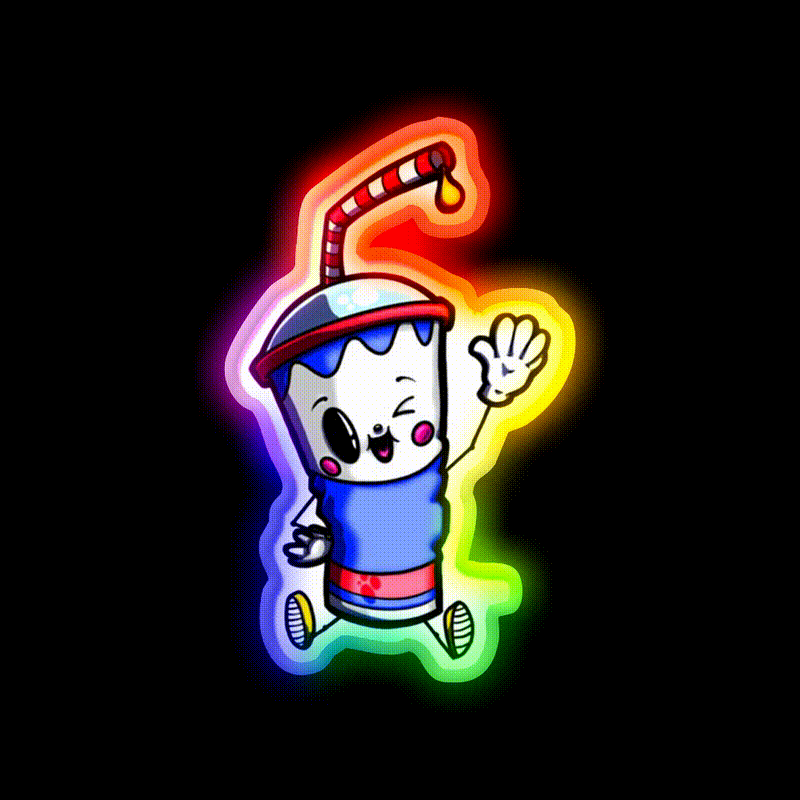 Beverage Fast Food Led Neon Sign For Burger Place Rgb Color