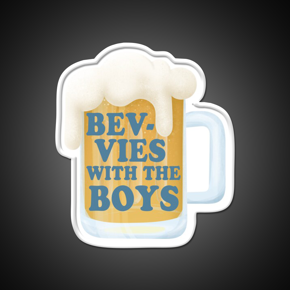 Bevvies With The Boys Man Cave Bar Led Neon Sign Rgb Color