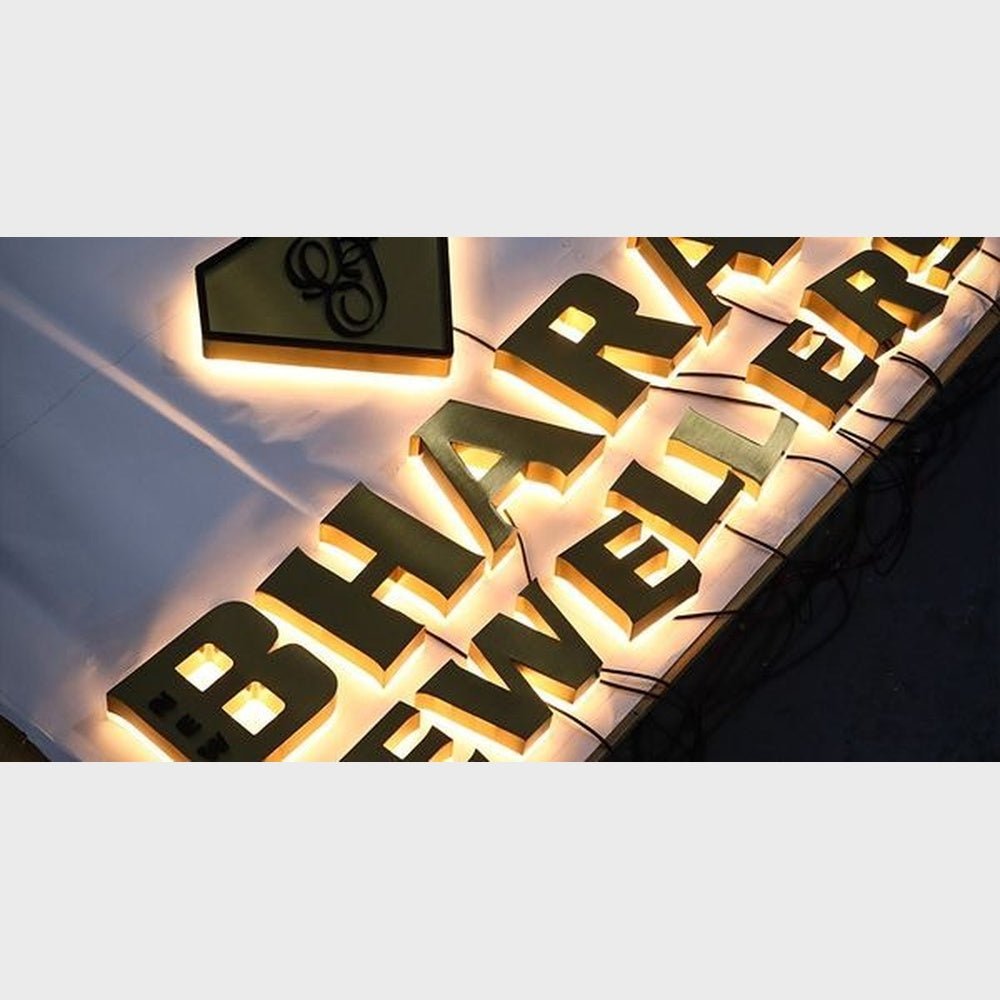 Bhart Jewellers 3D Backlit Channel Letters Led Light Sign - Shineneon