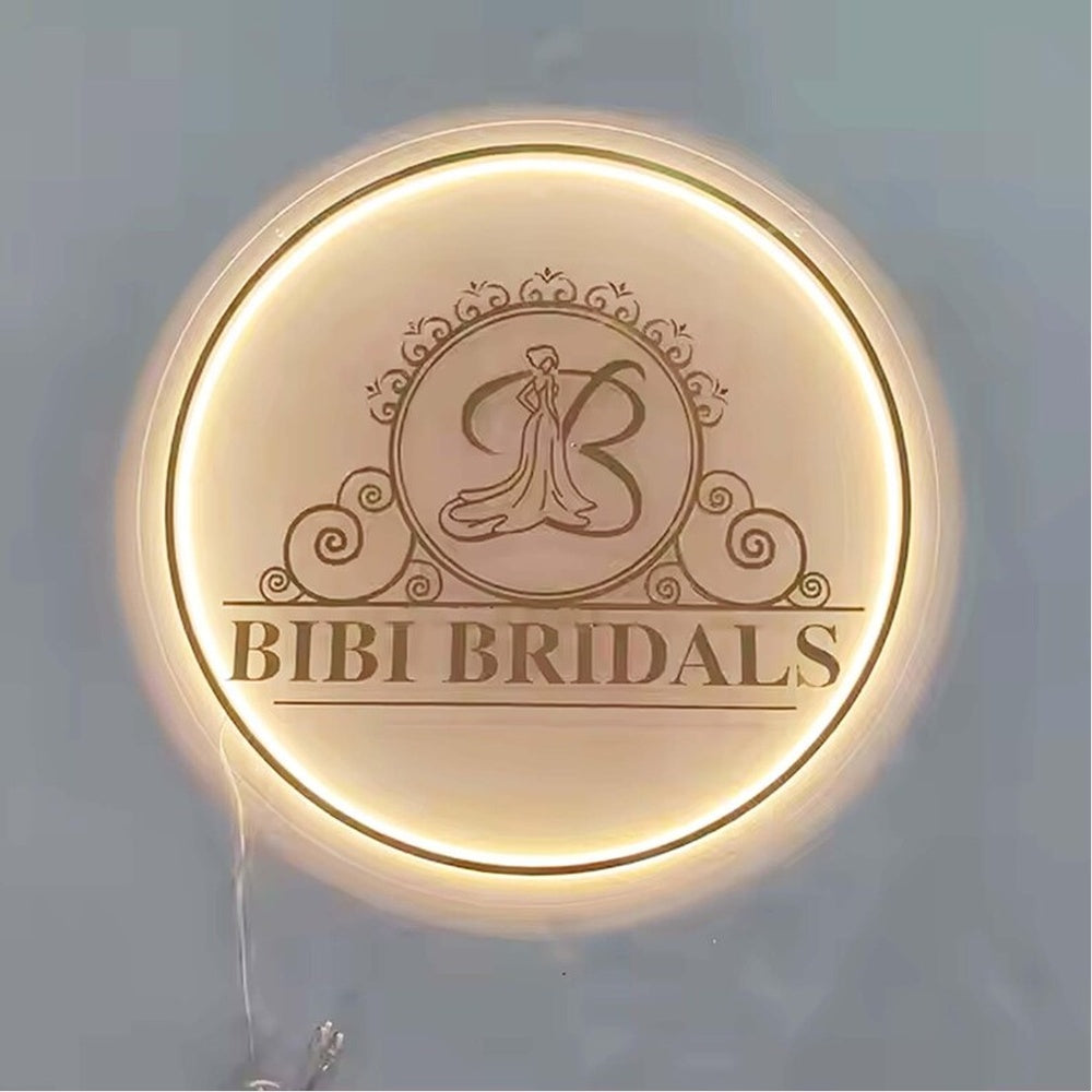 Bibi Bridals Acrylic Business Logo Sign