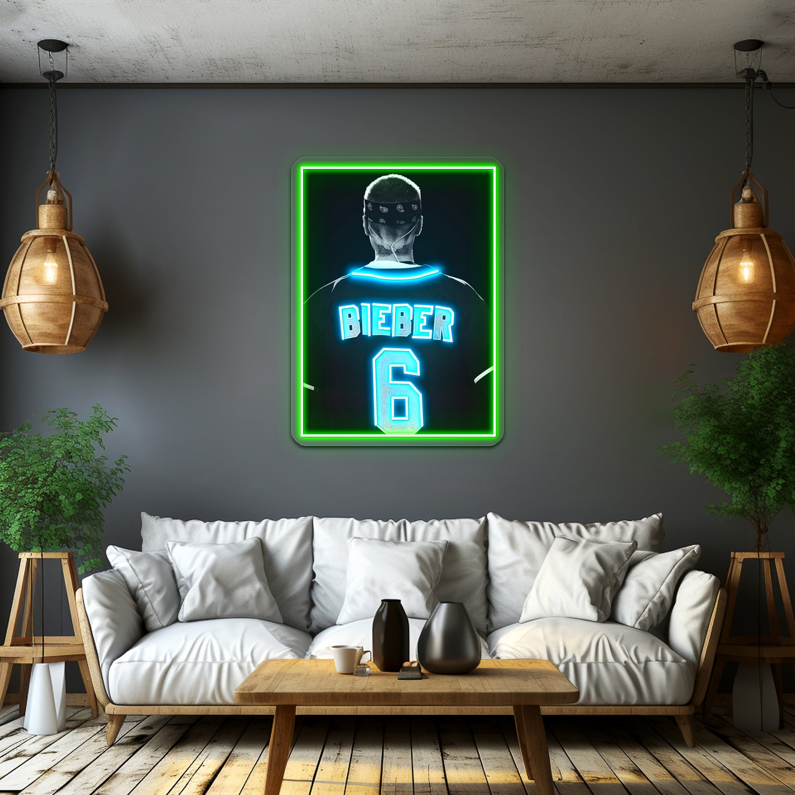 Bieber 06 Back Artwork Led Neon Sign | Shineneon