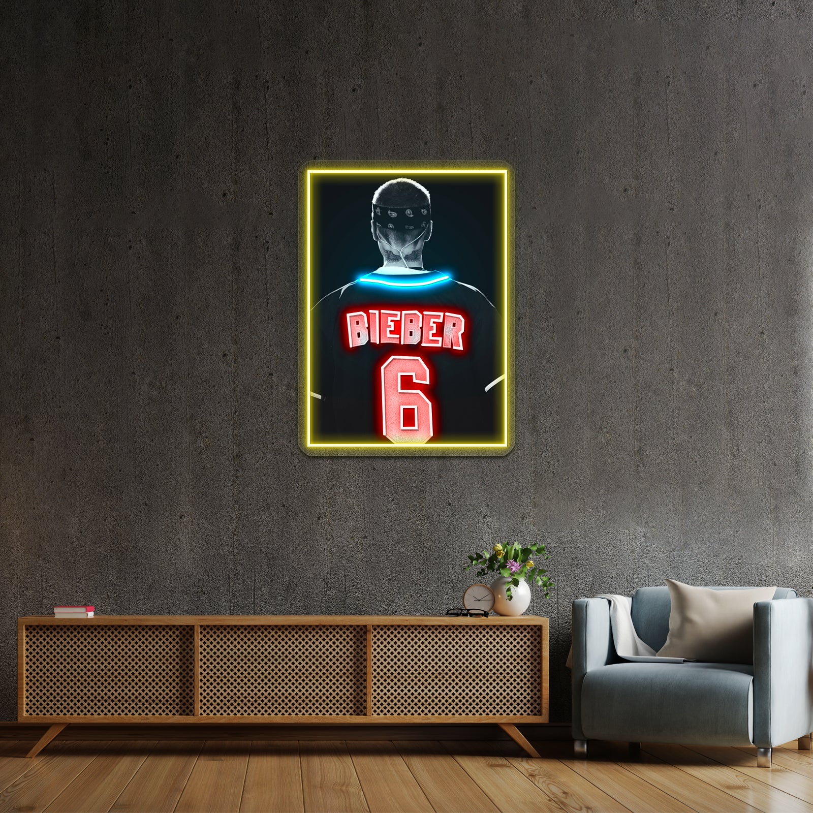 Bieber 06 Back Artwork Led Neon Sign | Shineneon