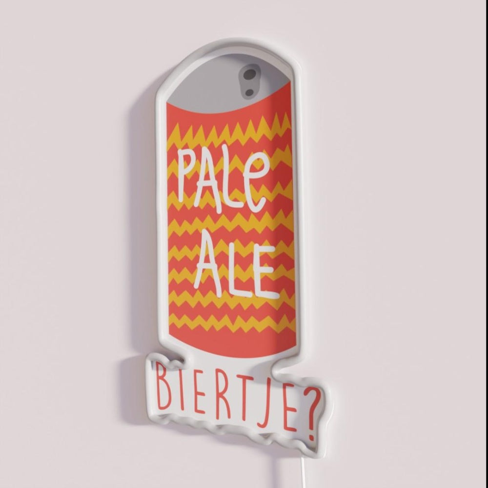 Biertje Rgb Led Neon Sign - Neon sign mounted on wall in room
