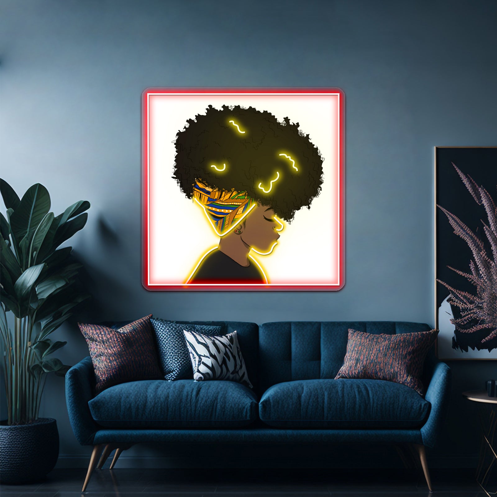Big Afro Artwork Led Neon Sign