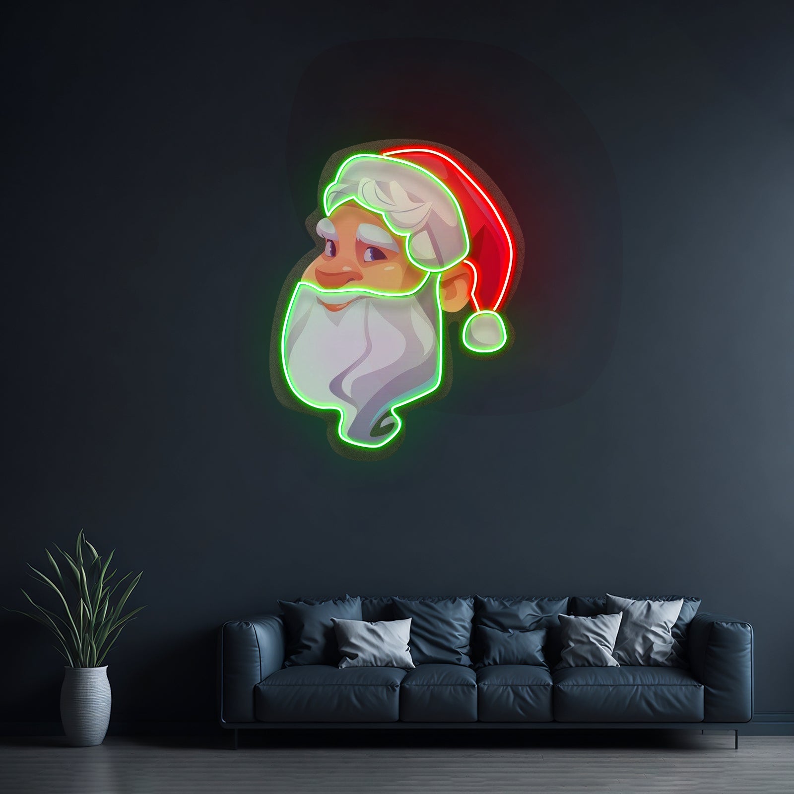 Big Beard Santa Neon Sign Neon Artwork For Sale - Shineneon
