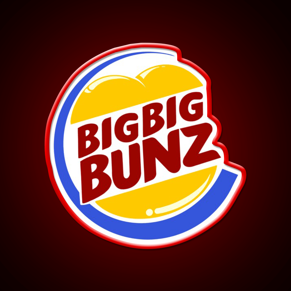 Big Big Bunz Fast Food Led Neon Sign For Burger Place Rgb Color - Shineneon