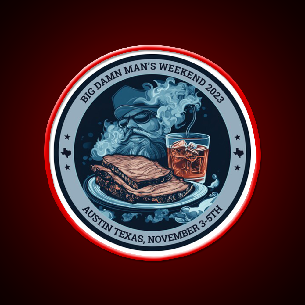 Big Damn Mans Weekend Whiskey Drink Bar Led Neon Sign Rgb Color