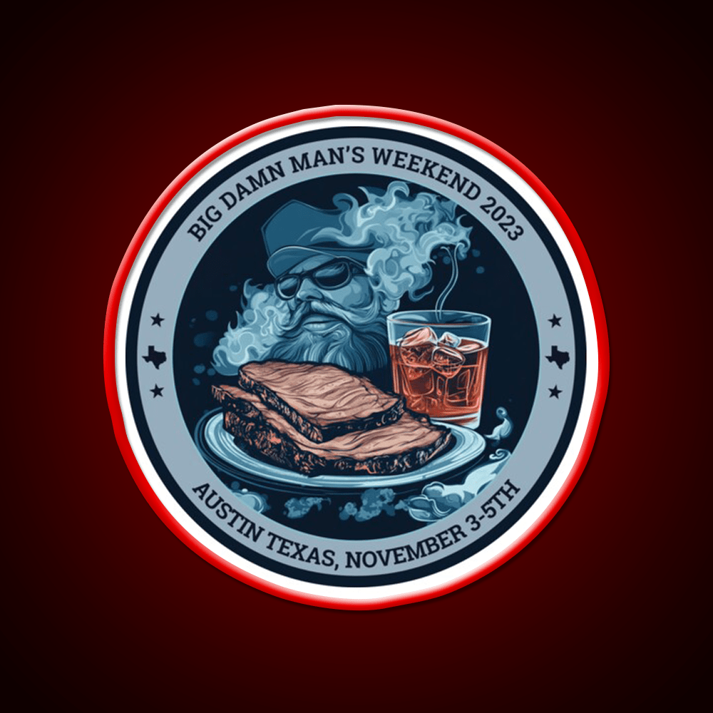 Big Damn Mans Weekend Whiskey Drink Bar Led Neon Sign Rgb Color - Shineneon