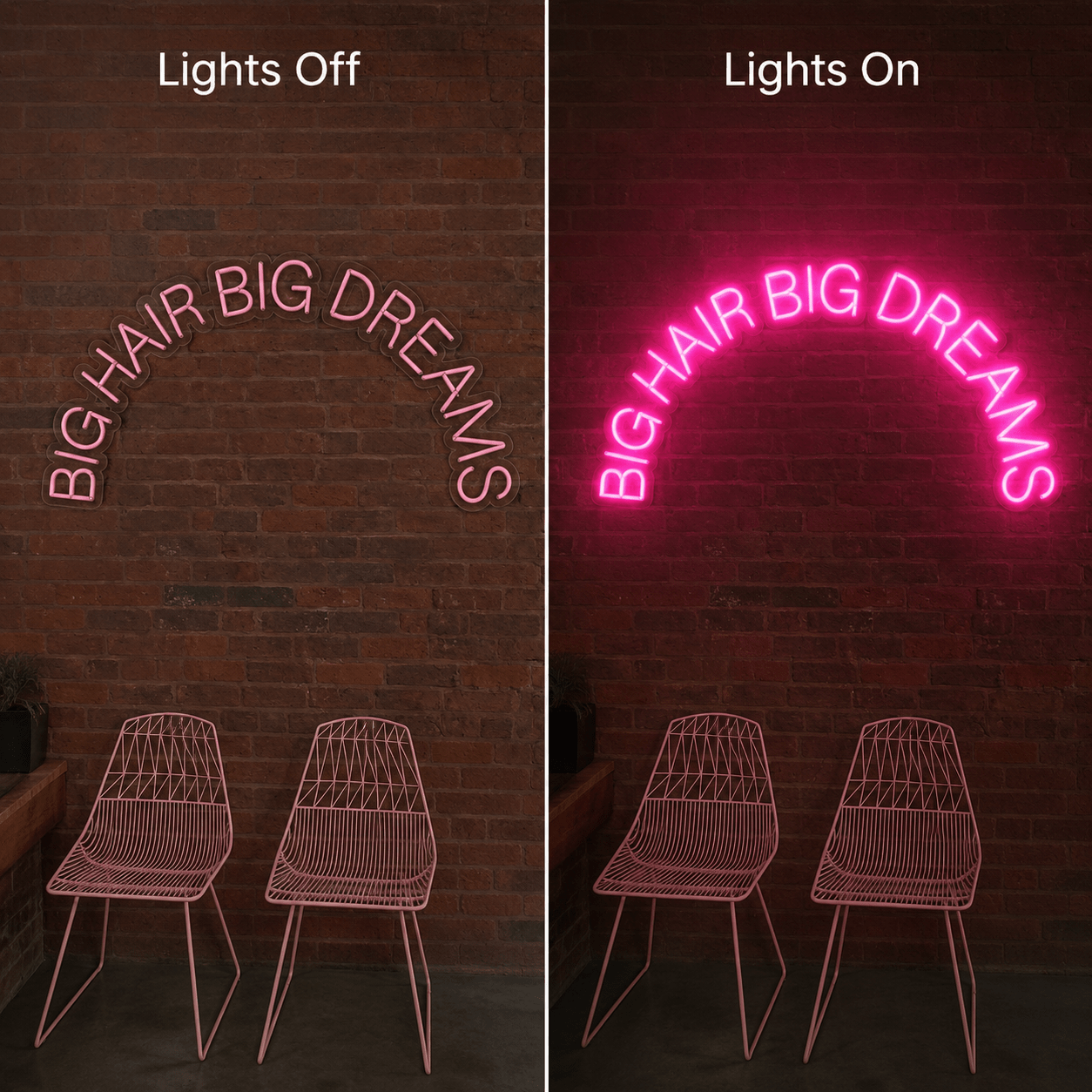 Big Hair Big Dreams LED Neon Sign Wall Neon Sign - Shineneon