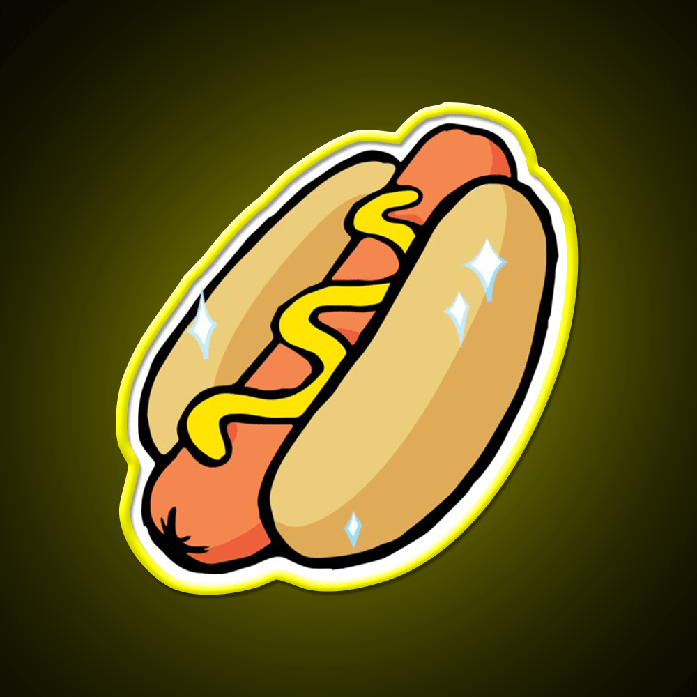 Big Hot Dog Fast Food Led Neon Sign For Burger Place Rgb Color - Shineneon