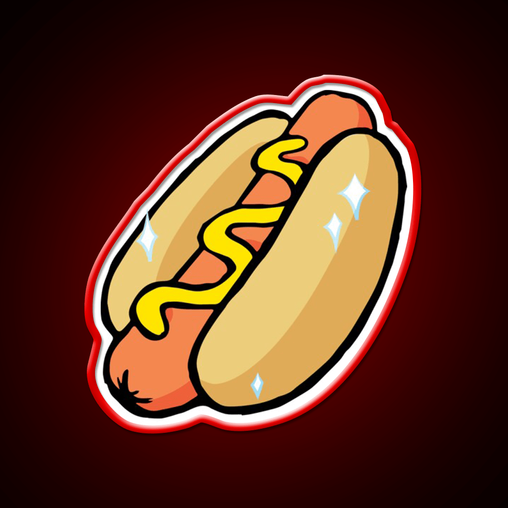 Big Hot Dog Fast Food Led Neon Sign For Burger Place Rgb Color - Shineneon