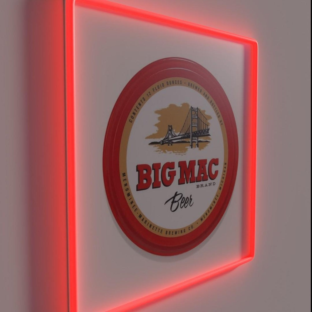 Big Mac Beer Rgb Led Neon Sign - LED neon sign close-up detail