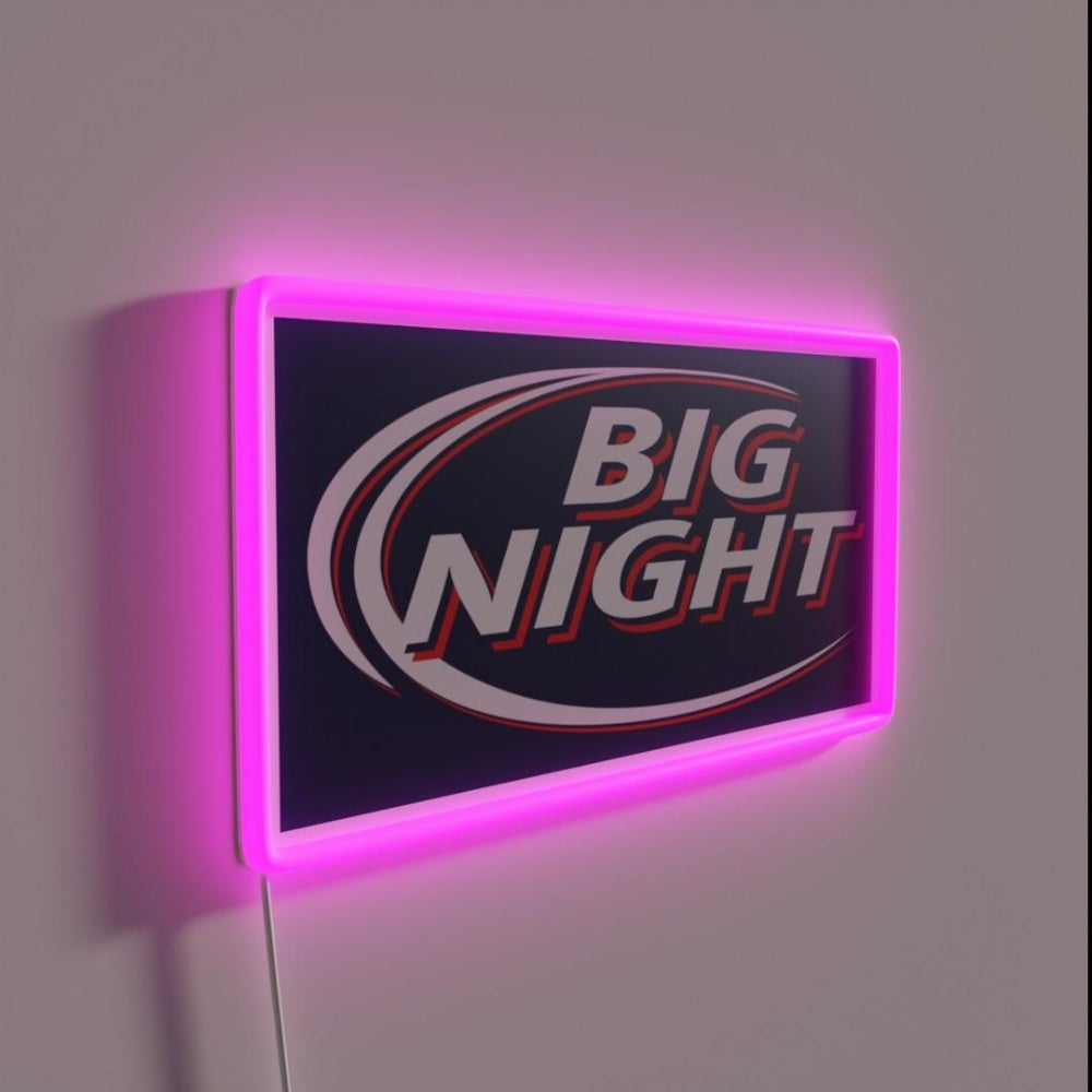 Big Night Rgb Led Neon Sign - LED neon sign close-up detail