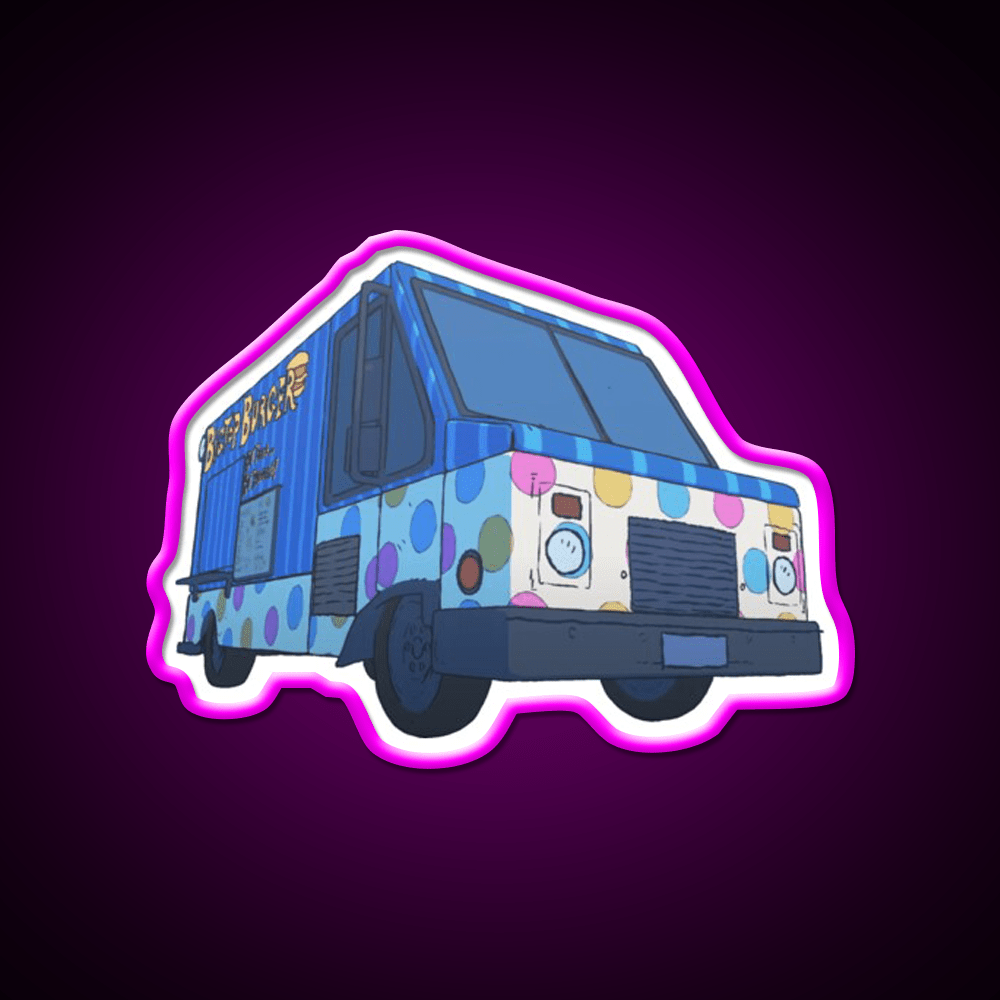 Big Top Van Truck Fast Food Led Neon Sign For Burger Place Rgb Color - Shineneon