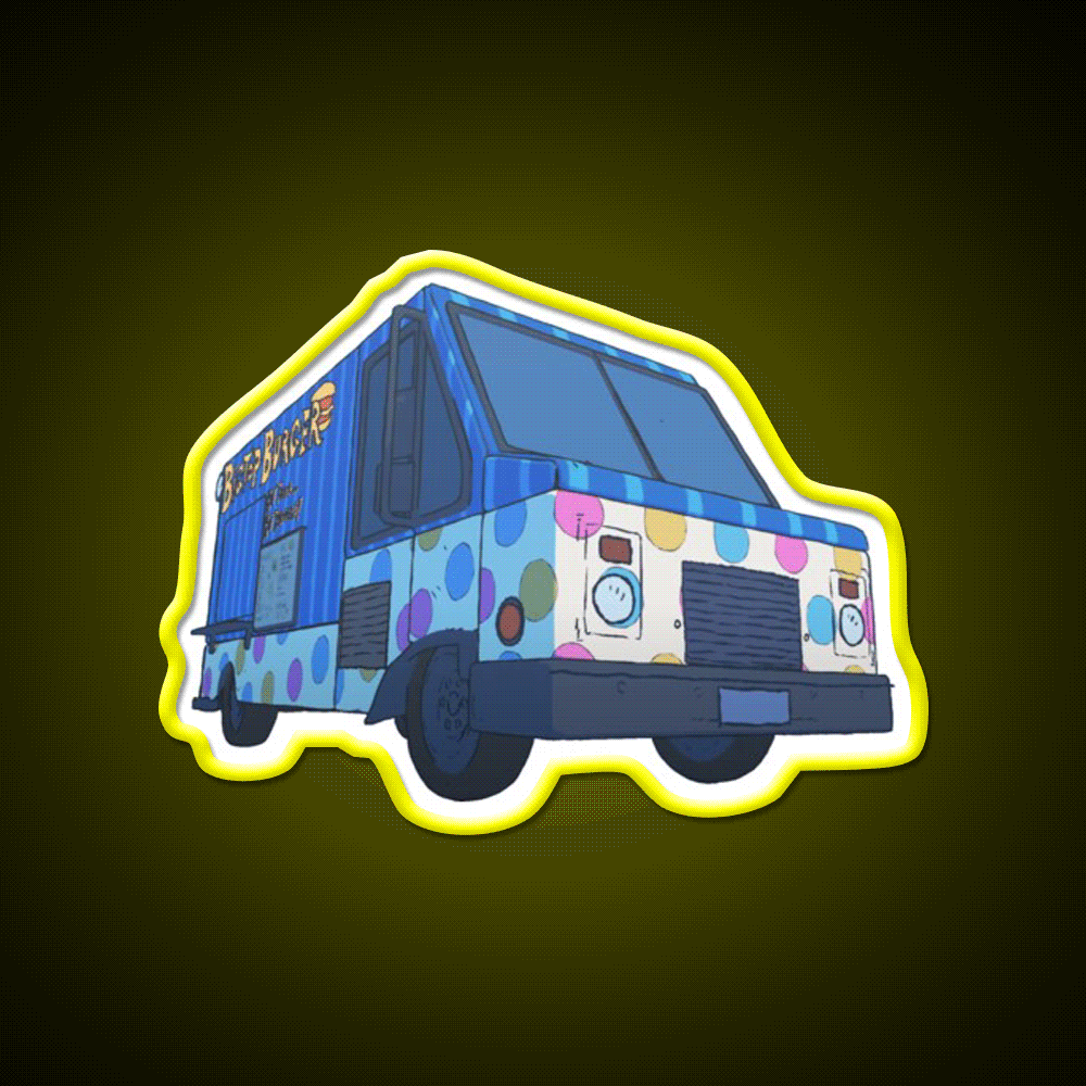 Big Top Van Truck Fast Food Led Neon Sign For Burger Place Rgb Color - Custom LED neon sign front view