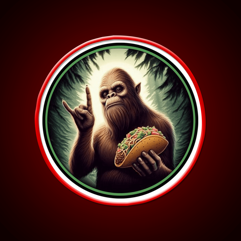 Bigfoot And Taco Led Neon Sign Mexican Food Sign Rgb Color - Shineneon